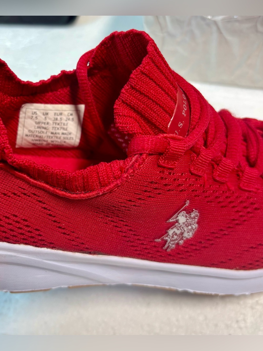 U.S. Polo Assn. Comfortable Running Walking Shoes Lace-Up Athletic Size 7.5 - Picture 9 of 15